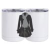 10 oz. White Stainless Steel Short Tumbler Thumbnail