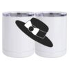 10 oz. White Stainless Steel Short Tumbler Thumbnail