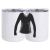 10 oz. White Stainless Steel Short Tumbler Thumbnail