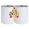 10 oz. White Stainless Steel Short Tumbler Thumbnail