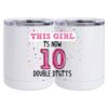 10 oz. White Stainless Steel Short Tumbler Thumbnail