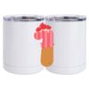 10 oz. White Stainless Steel Short Tumbler Thumbnail
