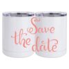 10 oz. White Stainless Steel Short Tumbler Thumbnail