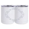 10 oz. White Stainless Steel Short Tumbler Thumbnail