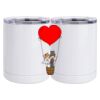 10 oz. White Stainless Steel Short Tumbler Thumbnail