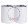 10 oz. White Stainless Steel Short Tumbler Thumbnail