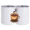 10 oz. White Stainless Steel Short Tumbler Thumbnail