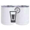 10 oz. White Stainless Steel Short Tumbler Thumbnail