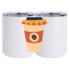 10 oz. White Stainless Steel Short Tumbler Thumbnail