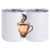 10 oz. White Stainless Steel Short Tumbler Thumbnail