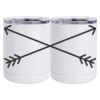 10 oz. White Stainless Steel Short Tumbler Thumbnail
