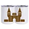 10 oz. White Stainless Steel Short Tumbler Thumbnail