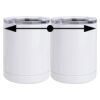 10 oz. White Stainless Steel Short Tumbler Thumbnail