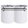10 oz. White Stainless Steel Short Tumbler Thumbnail