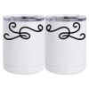 10 oz. White Stainless Steel Short Tumbler Thumbnail