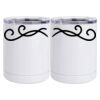 10 oz. White Stainless Steel Short Tumbler Thumbnail