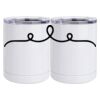 10 oz. White Stainless Steel Short Tumbler Thumbnail