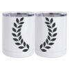 10 oz. White Stainless Steel Short Tumbler Thumbnail