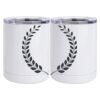 10 oz. White Stainless Steel Short Tumbler Thumbnail