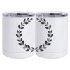 10 oz. White Stainless Steel Short Tumbler Thumbnail