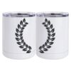 10 oz. White Stainless Steel Short Tumbler Thumbnail