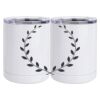 10 oz. White Stainless Steel Short Tumbler Thumbnail