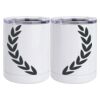 10 oz. White Stainless Steel Short Tumbler Thumbnail