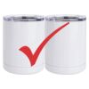 10 oz. White Stainless Steel Short Tumbler Thumbnail