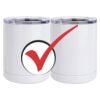 10 oz. White Stainless Steel Short Tumbler Thumbnail