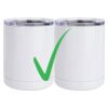 10 oz. White Stainless Steel Short Tumbler Thumbnail