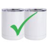 10 oz. White Stainless Steel Short Tumbler Thumbnail