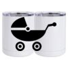 10 oz. White Stainless Steel Short Tumbler Thumbnail
