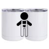 10 oz. White Stainless Steel Short Tumbler Thumbnail
