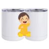 10 oz. White Stainless Steel Short Tumbler Thumbnail