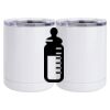 10 oz. White Stainless Steel Short Tumbler Thumbnail