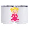 10 oz. White Stainless Steel Short Tumbler Thumbnail