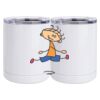 10 oz. White Stainless Steel Short Tumbler Thumbnail