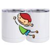 10 oz. White Stainless Steel Short Tumbler Thumbnail