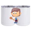 10 oz. White Stainless Steel Short Tumbler Thumbnail