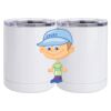10 oz. White Stainless Steel Short Tumbler Thumbnail