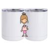 10 oz. White Stainless Steel Short Tumbler Thumbnail