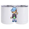 10 oz. White Stainless Steel Short Tumbler Thumbnail