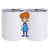 10 oz. White Stainless Steel Short Tumbler Thumbnail