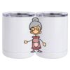 10 oz. White Stainless Steel Short Tumbler Thumbnail