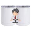 10 oz. White Stainless Steel Short Tumbler Thumbnail