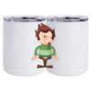 10 oz. White Stainless Steel Short Tumbler Thumbnail