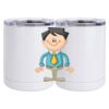 10 oz. White Stainless Steel Short Tumbler Thumbnail