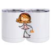 10 oz. White Stainless Steel Short Tumbler Thumbnail