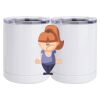 10 oz. White Stainless Steel Short Tumbler Thumbnail