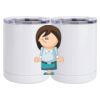 10 oz. White Stainless Steel Short Tumbler Thumbnail
